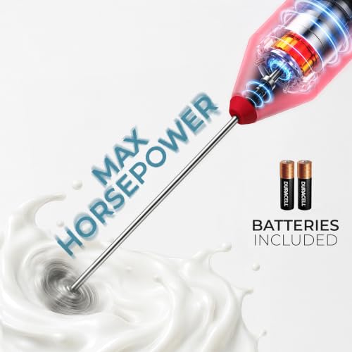 Powerful Milk Frother AA Batteries Included