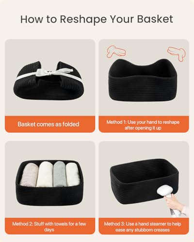 Small Woven Storage Basket for Organizing (3 Count)