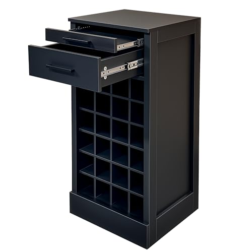 6 Tier Wine Rack Freestanding Floor with 2 Drawers