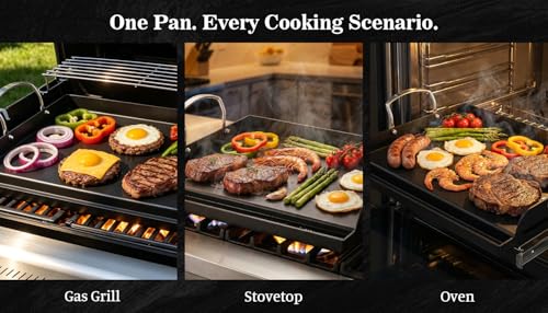 17" x 13" Cast Iron Grill Griddle Kit