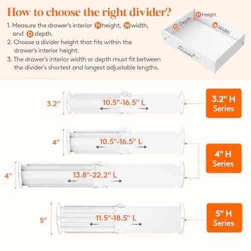 5 Pack 4" High Drawer Dividers (5 Count)