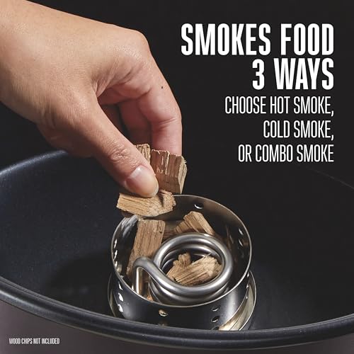 2-in-1 Indoor Electric Smoker & 10 Quart Programmable Slow Cooker