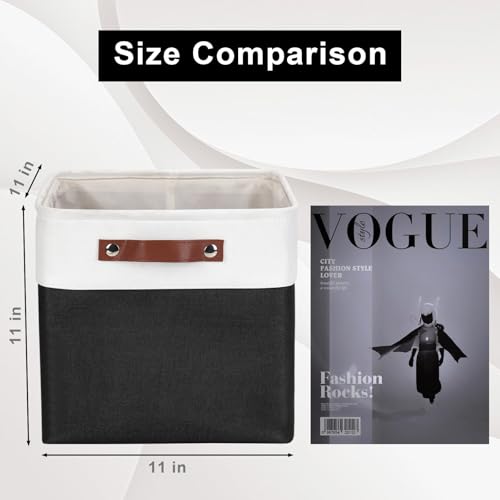 Collapsible Fabric Storage Cubes 11x11 Cube Storage Bins (4 Count)