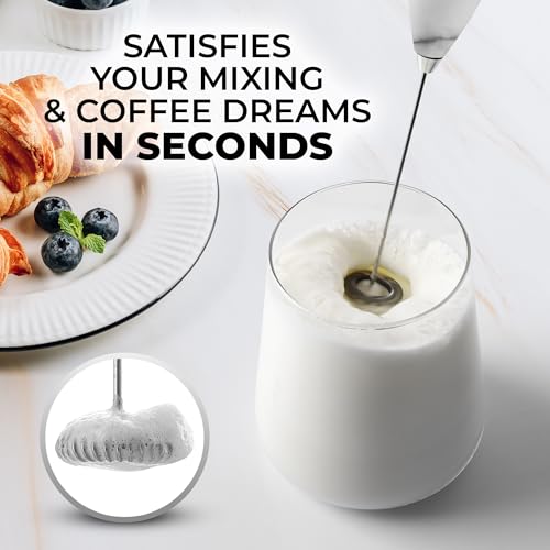 Zulay Powerful Milk Frother for Coffee with Upgraded Titanium Motor