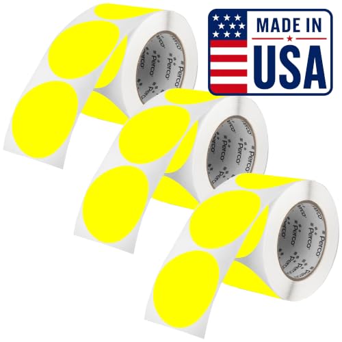 Neon Yellow Perforated Round Circle Dot Sticker 3 (3 Count)