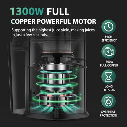 1300W Centrifugal Juicer Machine with 3" Wide Chute