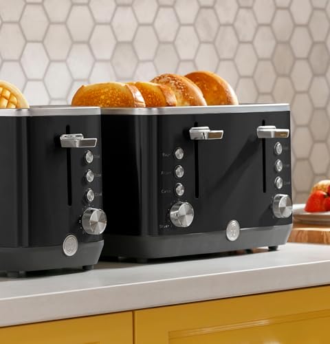 2 Slice Black Stainless Steel Toaster