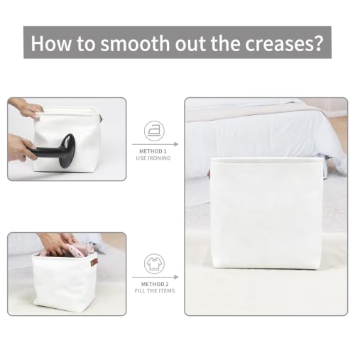 Collapsible Fabric Storage Cubes 11x11 Cube Storage Bins (4 Count)