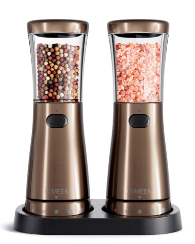 Electric Salt and Pepper Grinder Set with Storage Base (2 Count)