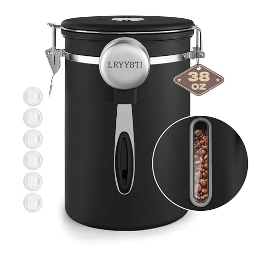 Airtight Coffee Canister 38oz Stainless Steel