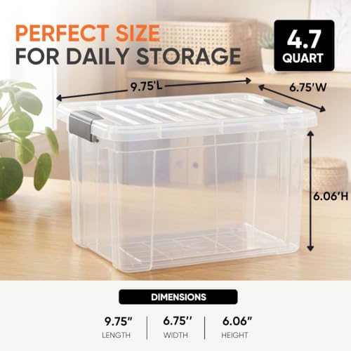Deep Storage Organizer Bin with Lid X