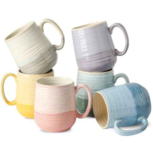 Porcelain Coffee Mugs Set of 6 (6 Count)