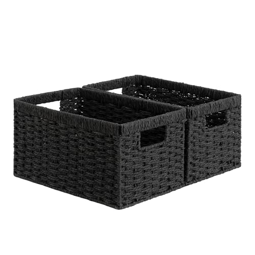 Wicker Storage Baskets for Organizing (2 Count)