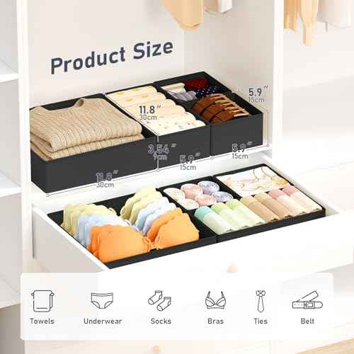 Drawer Organizer Clothes 30 Pack (30 Count)
