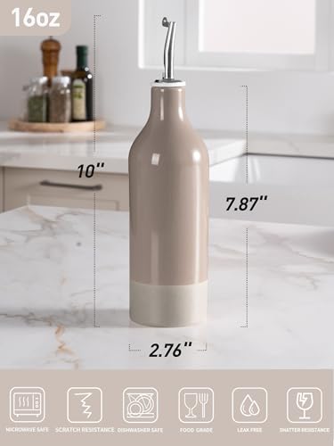 16oz Ceramic Oil Dispenser Bottle