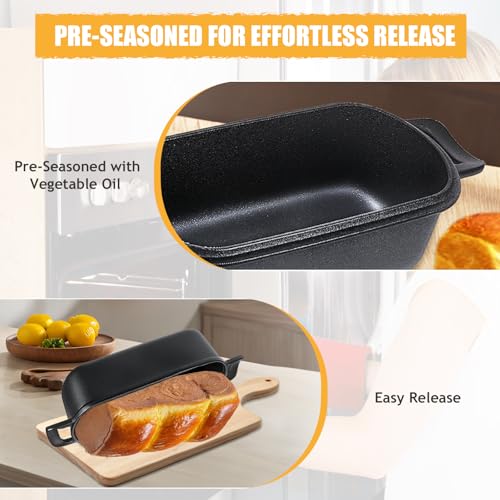 10x5 Cast Iron Loaf Pan with Lid