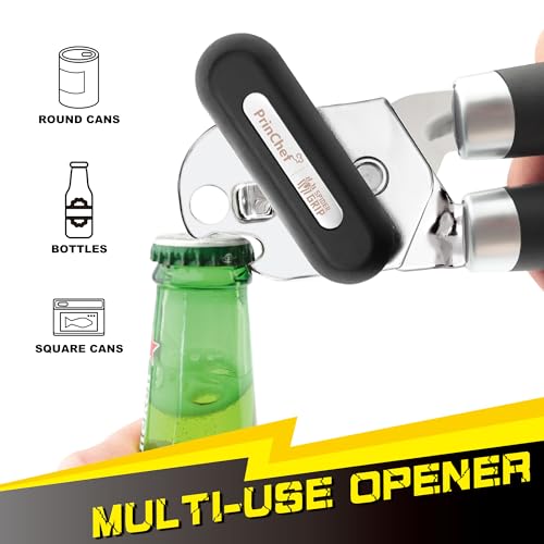 Smoother Cut] PrinChef Manual Can Opener with Magnet