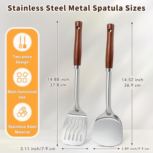 2 Pcs Stainless Steel Spatulas Set (2 Count)