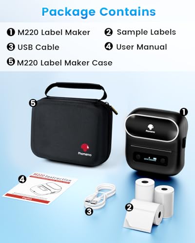Label Maker M220 Thermal Label Printer