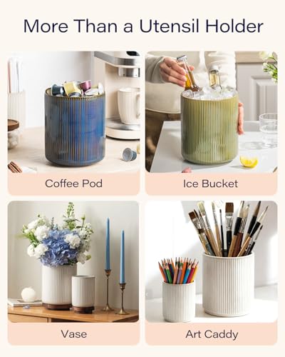 Large Utensil Holder for Kitchen Counter