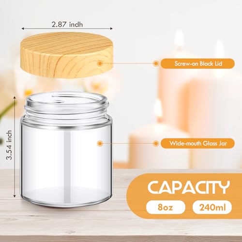 24 Pcs Glass Cosmetic Jars Empty