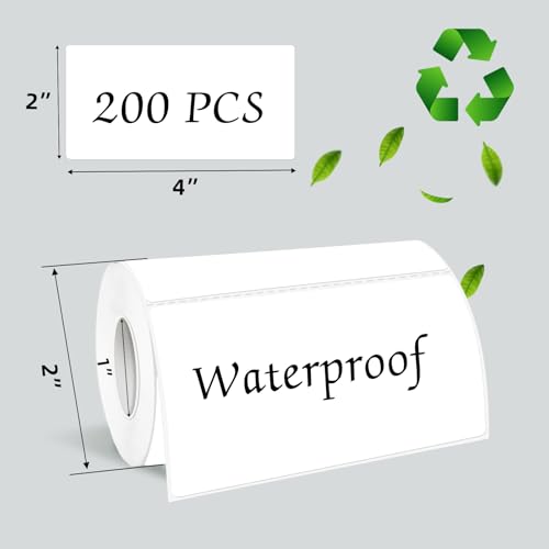 White Thermal Labels 2x4 Inch