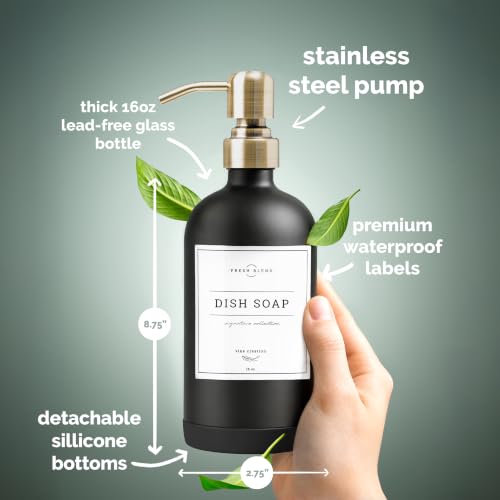 Black Glass Soap Dispenser