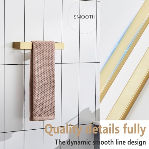 Towel Ring Brushed Gold Hand Towel Holder 9 Inch Kitchen Towel Hanger Rack Stainless Steel Bathroom Hardware Wall Mounted