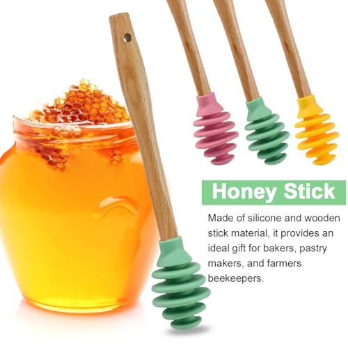 3 Pack Silicone Honey Dipper Sticks