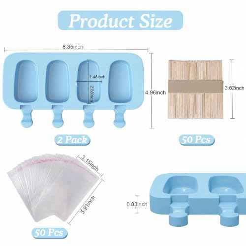 2 Pack Silicone Popsicles Molds (2 Count)
