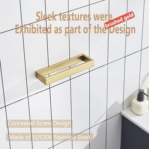 Towel Ring Brushed Gold Hand Towel Holder 9 Inch Kitchen Towel Hanger Rack Stainless Steel Bathroom Hardware Wall Mounted