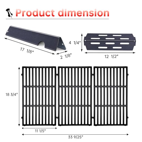 Cast Iron Grill Grates Flavorizer Bars Parts for Weber Genesis 2 E