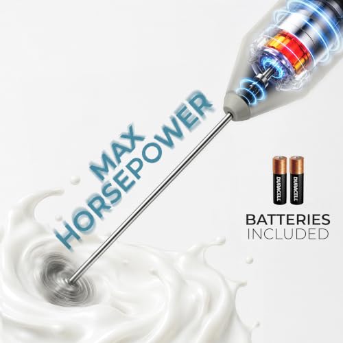 Powerful Milk Frother AA Batteries Included