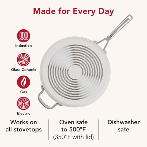 Hard Anodized Ceramic Saute Pan with Lid