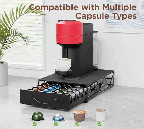 Coffee Pod Holder Drawer Compatible with Nespresso