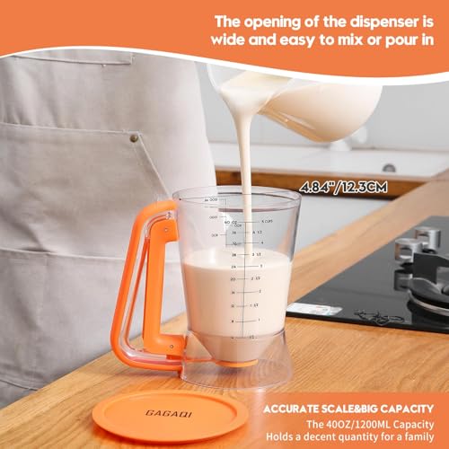 Pancake Batter Dispenser 5 Cup with Sturdy Handle (40 Ounce)