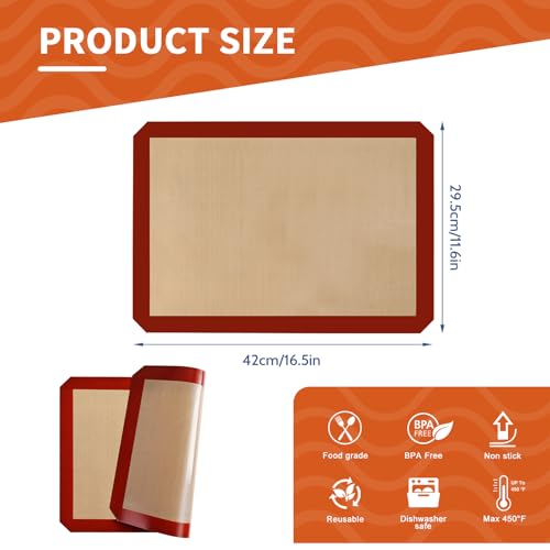 2 Pack Silicone Baking Mat