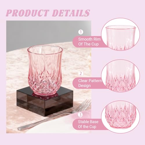 100 Pack Plastic Stemless Wine Glasses (100 Count)
