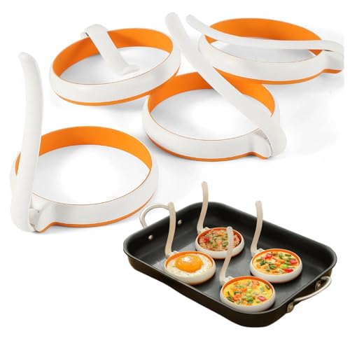 Silicone Fried Egg Cooker Rings Set (4 Count)