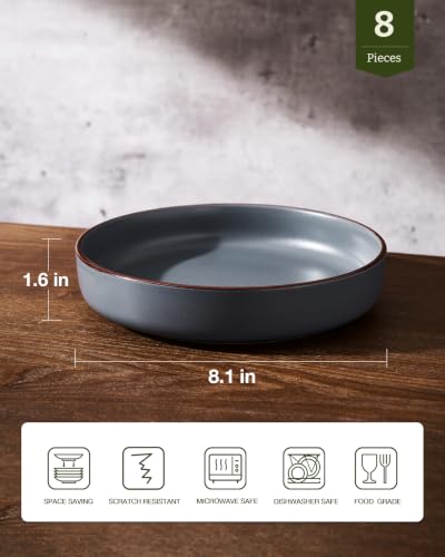Mercury Pasta Bowls Set of 8 (8 Count)