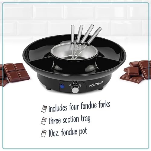 Electric Fondue Party Set for Chocolate and Cheese Fondue