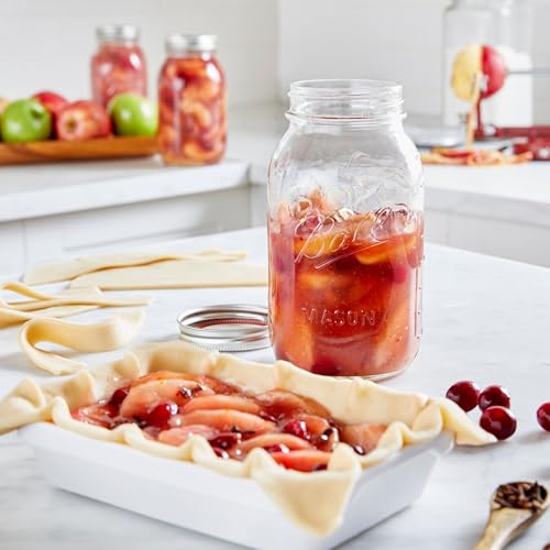 Regular Mouth Glass Mason Jars with Lids and Bands (12 Count)