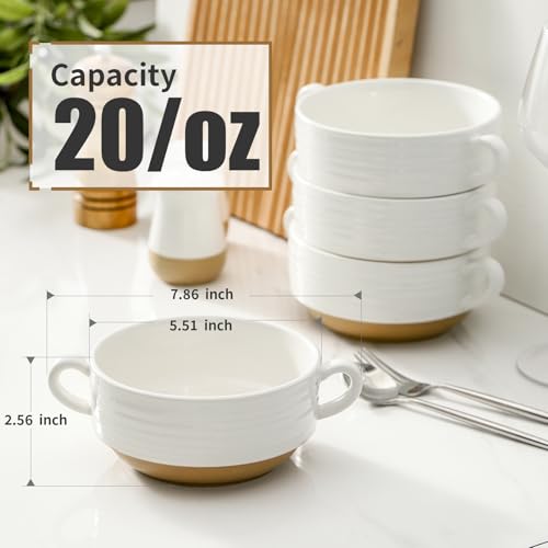 Ceramic Soup Bowls with Handles