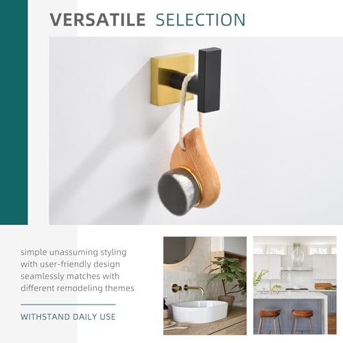 Towel Hook Black and Gold