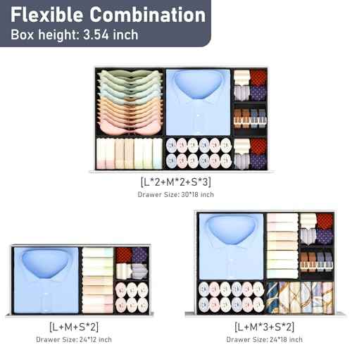 Drawer Organizer Clothes 28 Pack (28 Count)