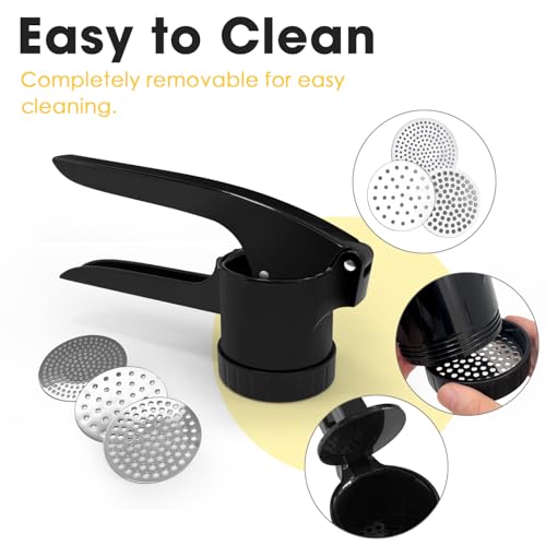 Potato Ricer Potato Masher for Potatoes with 3 Interchangeable Discs