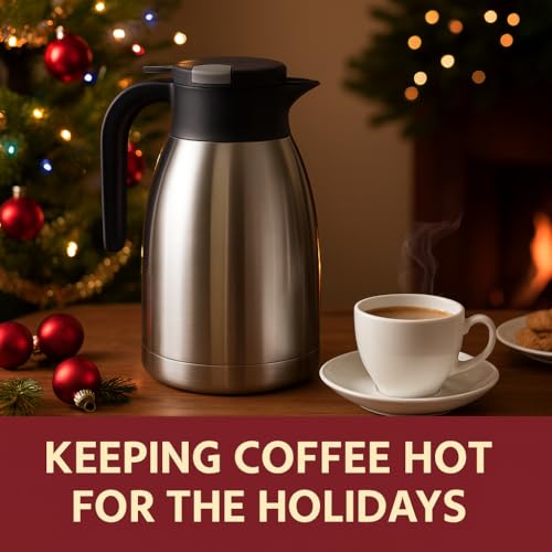 2L Thermal Coffee Carafe with Cleaning Brush