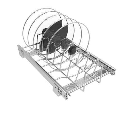 Slide Out Pan and Pot Lid Organizer For Under Cabinet