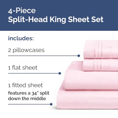Flex Top Split Head King 4 Piece Sheet Set