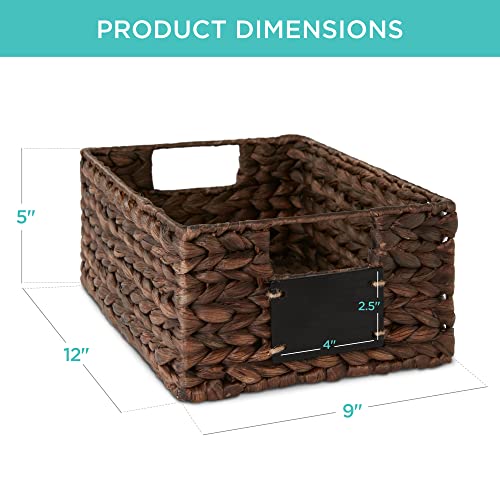 Set of 4 9x12in Water Hyacinth Pantry Baskets (4 Count)